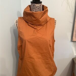 Marcella NYC Marcy Sleeveless Cowl Neck Sweater Tank - Tan Medium